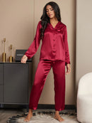 Pure Silk Button Up Women's Pajamas