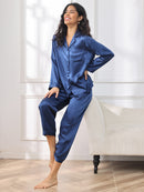 Pure Silk Button Up Women's Pajamas