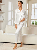 Pure Silk Button Up Women's Pajamas