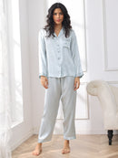 Pure Silk Button Up Women's Pajamas