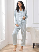 Pure Silk Button Up Women's Pajamas